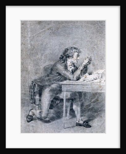 Francois Buzot contemplating a portrait miniature of Madame Roland by Etienne-Charles Leguay