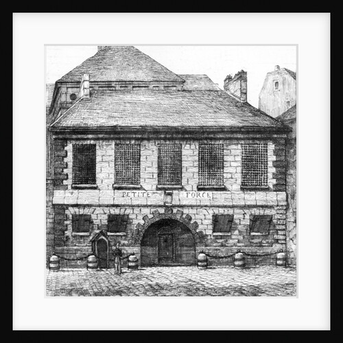 Entrance of the prison 'La Petite Force', rue Pavee in Paris, 1850 by French School