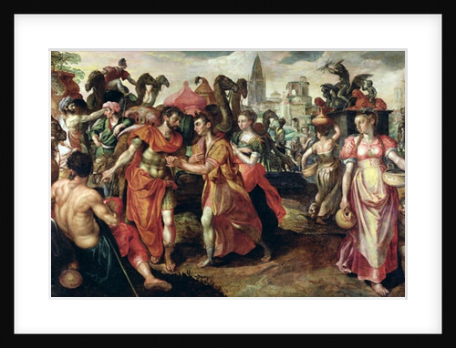 Laban Searching for Eliezer at the Well by Maarten de Vos