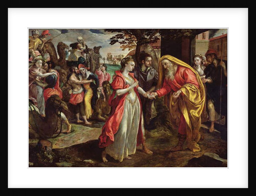 Rebecca Agreeing to Follow Eliezer, c.1562 by Maarten de Vos