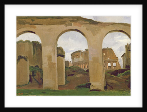 The Colosseum, seen through the Arcades of the Basilica of Constantine, 1825 by Jean Baptiste Camille Corot