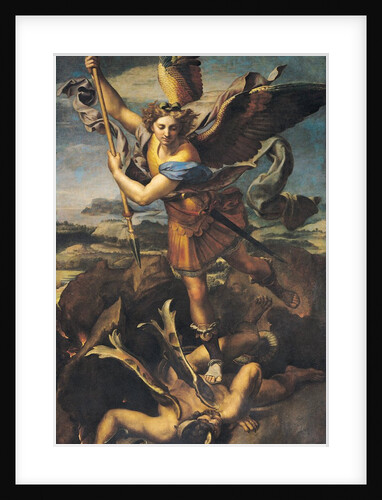 St. Michael Overwhelming the Demon, 1518 by Raphael (1483-1520)