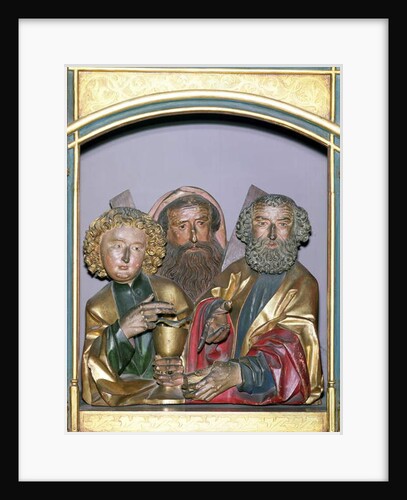Wooden carvings of SS. John, Andrew and Peter by Nikolaus Hagenauer