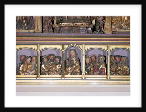 Wooden carvings of Christ and the Twelve Apostles by Nikolaus Hagenauer