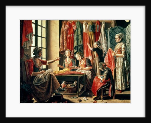 The Couturier's workshop, Arles, 1760 by Antoine Raspal