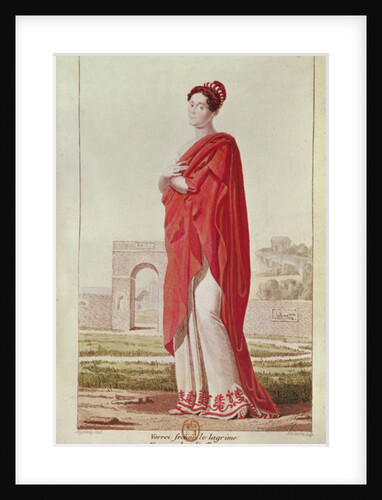 Madame Morandi in the role of Camille, from Act I Scene 2 of 'Horatii' by Pierre Corneille engraved by Pierre Maleuvre by Louis Ambroise Garneray
