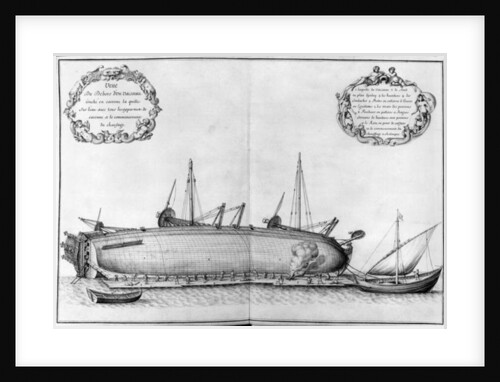 Outside of a vessel lying on its hull by French School