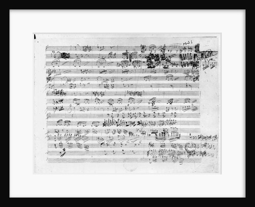 Autograph score sheet for the Trio mi bemol opus 3 by Ludwig van Beethoven
