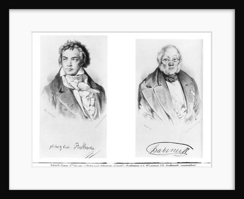 Ludwig van Beethoven and Francois-Antoine Habeneck by Ferdinand Schimon