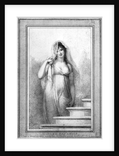 Madame Recamier engraved by Antoine or Anthony Cardon 1804 by Richard Cosway