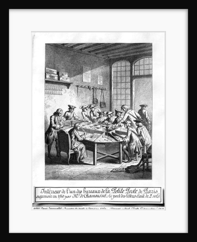 Interior of the Small Post Office in Paris in 1760 by Burn Smeeton