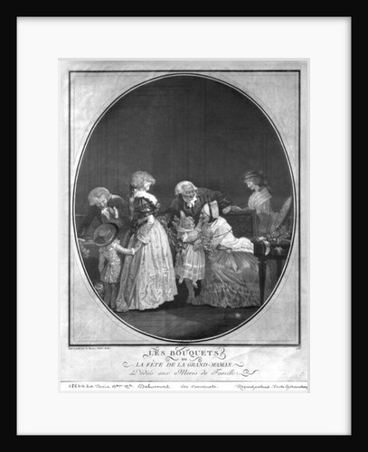 Bunches of flowers or celebrating grandmother, 1788 by Philibert Louis Debucourt