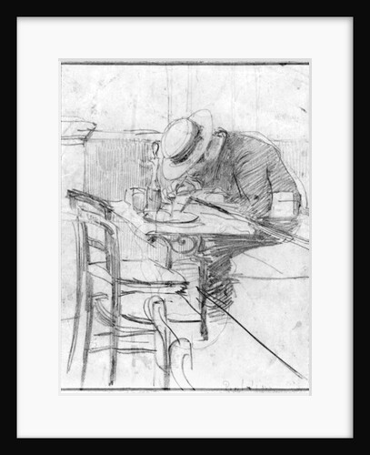 Paul Cesar Helleu at a table in a cafe by Giovanni Boldini