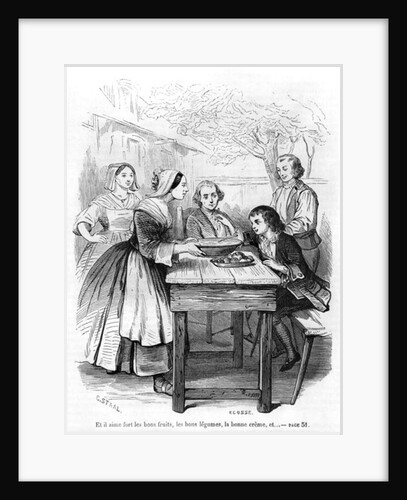 Illustration from 'L'Emile' by Jean-Jacques Rousseau published in 1851 by Pierre Gustave Eugene Staal