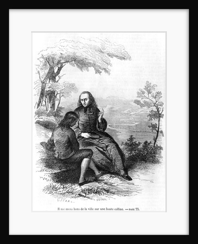 Illustration from 'L'Emile' by Jean-Jacques Rousseau engraved by Noel Eugene Sotain published in 1851 by Pierre Gustave Eugene Staal