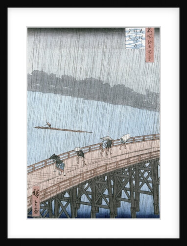 Sudden Shower over Shin-Ohashi Bridge and Atake by Ando or Utagawa Hiroshige