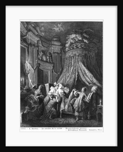 The bride's going-to-bed ceremony, engraved from Jean-Michel Moreau, said the Young by Pierre Antoine Baudouin