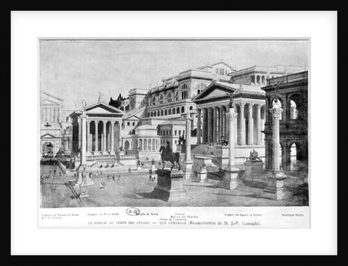 The Roman Forum of Antiquity, reconstruction of Giambattista Gatteschi by School French