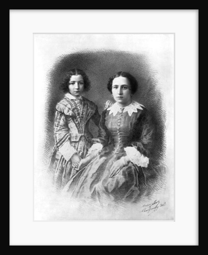 Sarah Bernhardt and her mother? by (1820-1910) Nadar