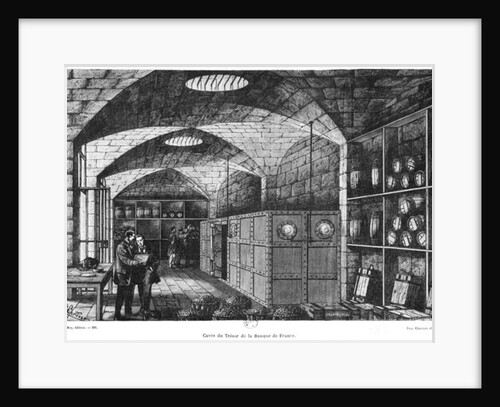 Basement of the Bank of France in Paris, 1897 by Louis Joseph Amedee Daudenarde