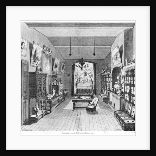 Study of Alexandre Dumas Pere by Octave Edouard Jean Jahyer