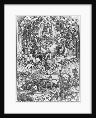 Scene from the Apocalypse, St. John before God the Father and the Twenty-Four Elders, German edition, 1498 by Albrecht Dürer or Duerer