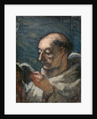 Monk Reading by Honore Daumier