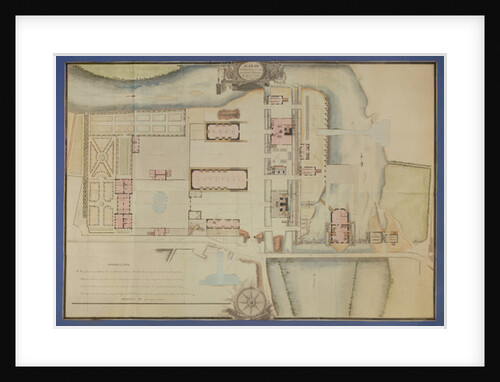 Map of the royal forge and the new projects of Ruelle, near Angouleme, 1786 by French School
