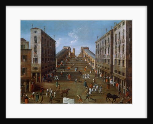 Bullfighting at the Rialto Bridge by Gabriele Bella