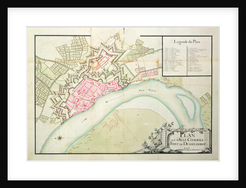 Map of Dusseldorf by French School