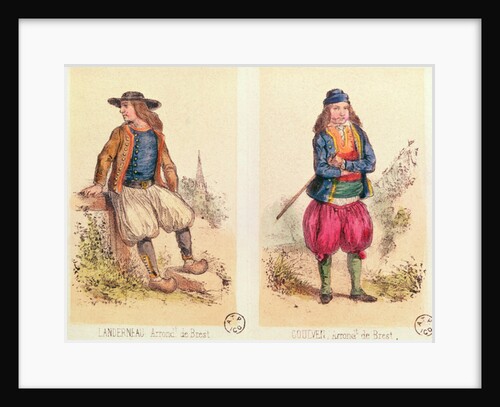 Male costumes from Landerneau and Goulven by French School