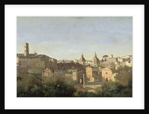 The Forum seen from the Farnese Gardens, Rome, 1826 by Jean Baptiste Camille Corot