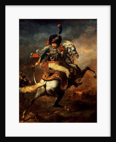 An Officer of the Imperial Horse Guards Charging, 1812 by Theodore Gericault