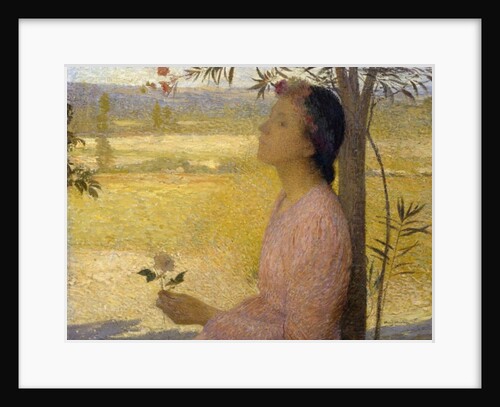 Young Woman with a Rose by Henri Jean Guillaume Martin