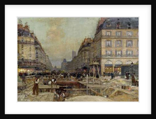 The Construction of the Metro, 1900 by Luigi Loir