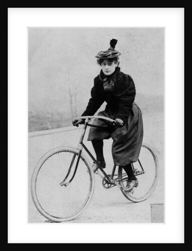 Woman on a bicycle, 1894 by French Photographer