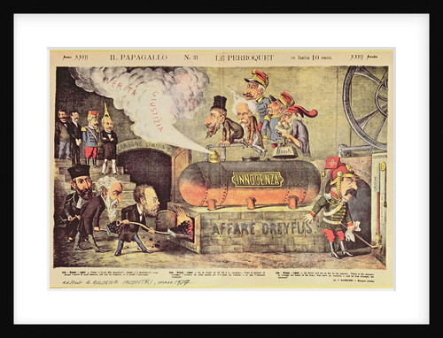 The Dreyfus Affair, 22 December 1894, Italian satirical cartoon from 'Le Perroquet', no.31, August 1899 by Italian School