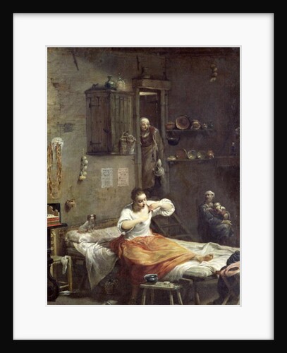 The Woman with the Flea by Giuseppe Maria Crespi