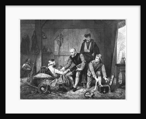 Ambroise Pare treating wounded soldiers by Edouard Jean Conrad Hamman