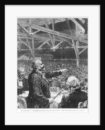 Leon Gambetta a la reunion electorale de la rue Sainte-Blaise, c.1879 by Frederic de Haenen