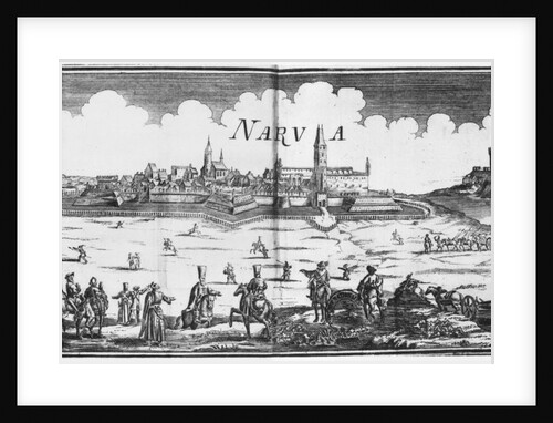 The Russian army besieging Narva in 1700 by French School