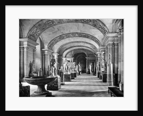 View of the Caryatids' room in the Louvre Museum, c.1900-04 by Adolphe Giraudon