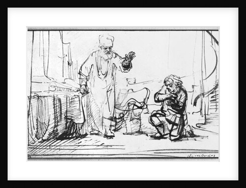 Parable of the ruthless creditor by Rembrandt Harmensz. van Rijn