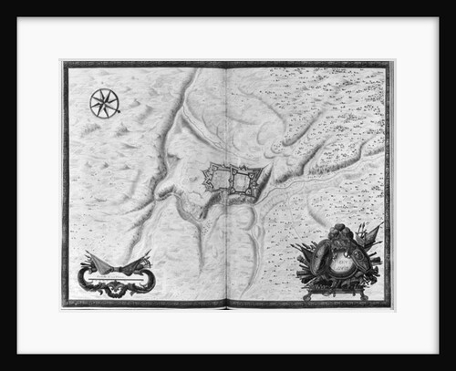 Plan and map of the town, citadel and surroundings of Mont-Louis, 1665 by Sebastien Le Prestre de Vauban