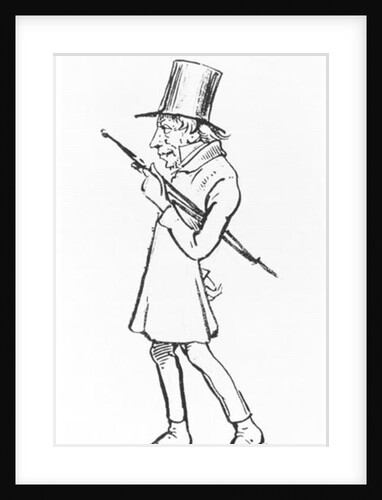 Caricature of Soren Aabye Kierkegaard by Wilhelm Marstrand