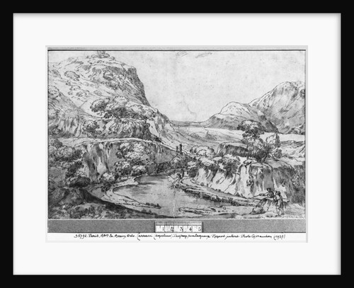 Mountainous landscape by Agostino Carracci