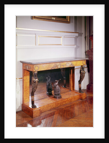Console with Egyptian style chimaera by French School