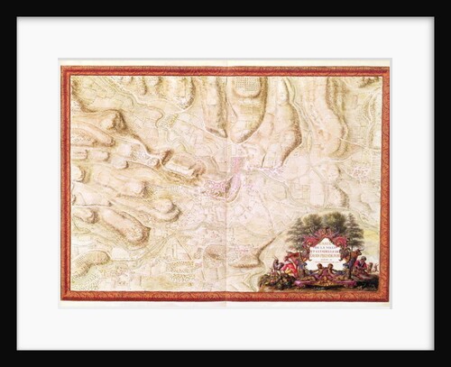 Ms 988 tome 3 fol.49 Plan and map of Saint-Jean-Pied-de-Port by Sebastien Le Prestre de Vauban