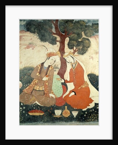 Scene galante from the era of Shah Abbas I, 1585-1627 by School Persian