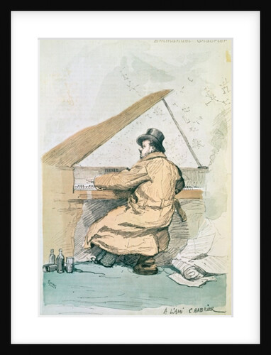 Emmanuel Chabrier, cover illustration from 'La Revue Illustree' by Jean-Baptiste Edouard Detaille